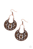 Paparazzi "Vineyard Villa" Copper Earrings Paparazzi Jewelry
