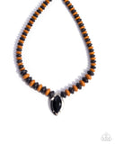 Paparazzi "Visionary Venture" Brown Necklace & Earring Set Paparazzi Jewelry