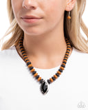 Paparazzi "Visionary Venture" Brown Necklace & Earring Set Paparazzi Jewelry