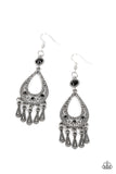 Paparazzi "Viva La Diva" Black Earrings Paparazzi Jewelry