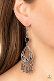 Paparazzi "Viva La Diva" Black Earrings Paparazzi Jewelry