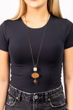 Paparazzi "Walk The Twine" Brass Necklace & Earring Set Paparazzi Jewelry