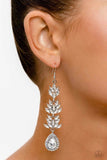 Paparazzi "Water Lily Whimsy" White Earrings Paparazzi Jewelry