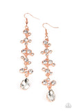 Paparazzi "Wedding Day Dazzle" Copper Earrings Paparazzi Jewelry
