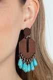 Paparazzi "Western Retreat" Blue Post Earrings Paparazzi Jewelry