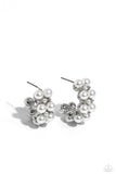 Paparazzi "White Collar Wardrobe" White Post Earrings Paparazzi Jewelry