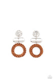 Paparazzi "Woven Whimsicality" Brown Post Earrings Paparazzi Jewelry
