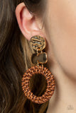Paparazzi "Woven Whimsicality" Gold Post Earrings Paparazzi Jewelry