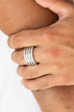 Paparazzi "Zip Line" Silver Mens Ring Paparazzi Jewelry