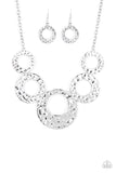 Paparazzi "Mildly Metro" Silver Necklace & Earring Set Paparazzi Jewelry