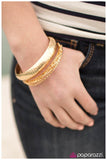 Paparazzi "BANGLE and Chain" Gold Bracelet Paparazzi Jewelry