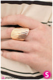 Paparazzi "She Beats to Her Own Drum" Gold Ring Paparazzi Jewelry