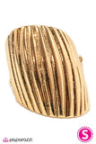 Paparazzi "She Beats to Her Own Drum" Gold Ring Paparazzi Jewelry