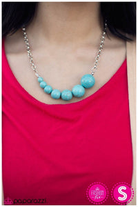 Paparazzi "Shes A Natural" FASHION FIX Simply Santa Fe Blue Necklace & Earring Set Paparazzi Jewelry