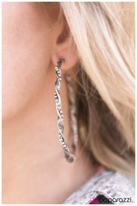 Paparazzi "Twister" Silver Earrings Paparazzi Jewelry