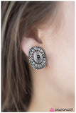 Paparazzi "The Mariachi" Black Rhinestone Silver Frame Clip-On Earrings Paparazzi Jewelry