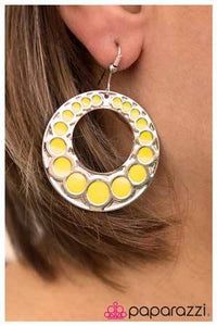 Paparazzi "I Came, I Saw, I Conquered" Yellow Earrings Paparazzi Jewelry