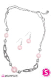 Paparazzi "Calm and Connected" Pink Necklace & Earring Set Paparazzi Jewelry