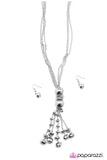 Paparazzi "Not A Moment Too Soon" Silver Necklace & Earring Set Paparazzi Jewelry