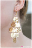 Paparazzi "Metallic Pools" Gold Earrings Paparazzi Jewelry