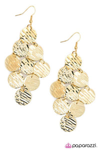 Paparazzi "Metallic Pools" Gold Earrings Paparazzi Jewelry