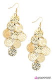 Paparazzi "Metallic Pools" Gold Earrings Paparazzi Jewelry