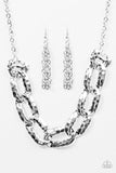 Paparazzi "La Vida Loca" Silver Necklace & Earring Set Paparazzi Jewelry