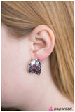 Paparazzi "Out With The Girls" Pink Rhinestone Antiqued Silver Frame Earrings Paparazzi Jewelry