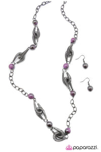 Paparazzi "A Spring in My Step" Purple Necklace & Earring Set Paparazzi Jewelry