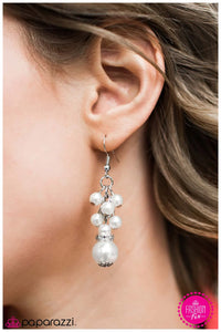 Paparazzi "Symphony Tour" FASHION FIX White Earrings Paparazzi Jewelry