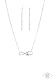 Paparazzi "We Found Love" Silver Exclusive Necklace & Earring Set Paparazzi Jewelry