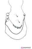 Paparazzi "Youre CRIMPING My Style" Silver Necklace & Earring Set Paparazzi Jewelry