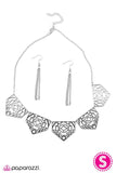 Paparazzi "Hacienda Heights" Silver Necklace & Earring Set Paparazzi Jewelry