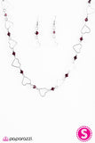 Paparazzi "If You Wanna To Be My Lover" Red Necklace & Earring Set Paparazzi Jewelry