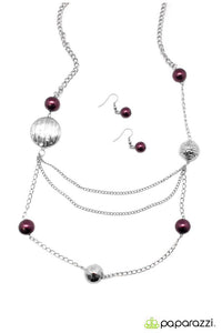 Paparazzi "Ripple of Excitement" Purple Necklace & Earring Set Paparazzi Jewelry
