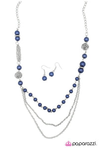 Paparazzi "Well Spent" Blue Necklace & Earring Set Paparazzi Jewelry