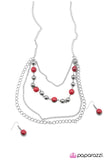 Paparazzi "Betwixt" Red Necklace & Earring Set Paparazzi Jewelry