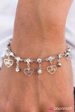 Paparazzi "Valentine Wishes" White Bracelet Paparazzi Jewelry