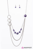 Paparazzi "Youre CRIMPING My Style" Purple Necklace & Earring Set Paparazzi Jewelry