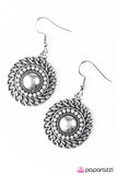 Paparazzi "Trust Me" Silver Tone Gray Bead Tribal Earrings Paparazzi Jewelry