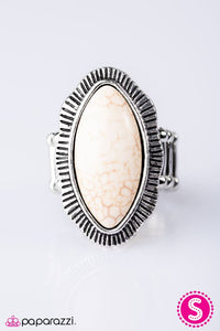 Paparazzi "Truth or Flare" Antique White Ring Paparazzi Jewelry