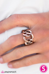 Paparazzi "An Extra Side Of Sparkle" Copper Ring Paparazzi Jewelry