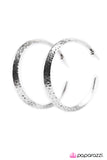 Paparazzi "Jungle To Jungle" Silver Hammered Hoop Earrings Paparazzi Jewelry