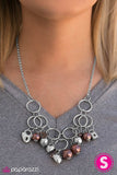 Paparazzi "In A Bind" Brown Necklace & Earring Set Paparazzi Jewelry