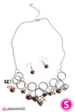 Paparazzi "In A Bind" Brown Necklace & Earring Set Paparazzi Jewelry