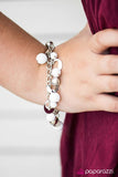 Paparazzi "Match Made In Heaven" White Bracelet Paparazzi Jewelry