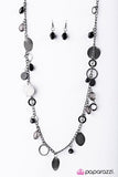 Paparazzi "Let There Be Music" Black Necklace & Earring Set Paparazzi Jewelry