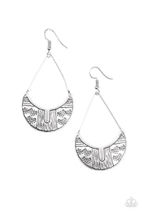 Paparazzi VINTAGE VAULT "Trading Post Trending" Silver Earrings Paparazzi Jewelry