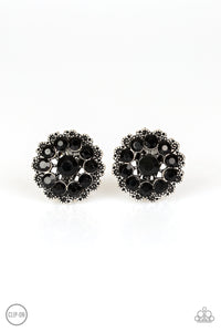 Paparazzi "Business Bedazzle" Black Clip On Earrings Paparazzi Jewelry