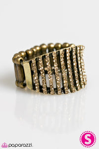 Paparazzi "Diamond Dust" Topaz Rhinestone Brass Ring Paparazzi Jewelry